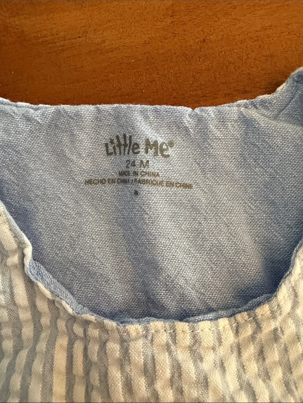Striped Seersucker Baby Romper with Colorful Car Embroidery